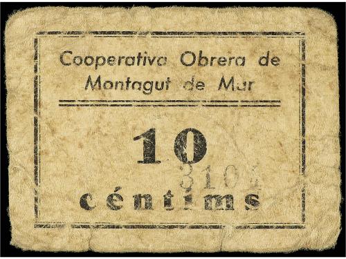 CATALUNYA. 10 Cèntims. COOPERATIVA OBRERA MONTAGUT DE MAR. C