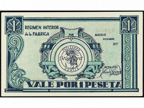 MADRID. 1 Pesseta. Diciembre 1937. STANDART TELÉFONICA CABLE