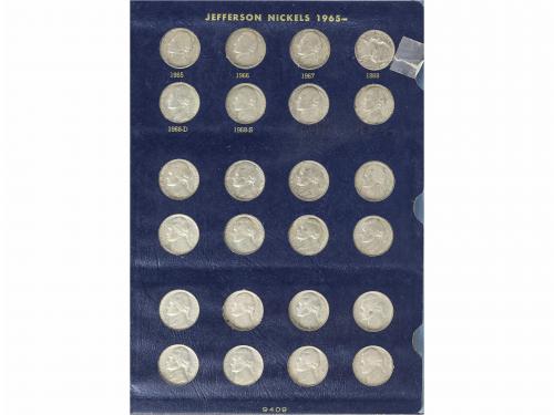 ESTADOS UNIDOS. Lote 118 monedas 5 Cents. 1938 a 1980. Ni. L