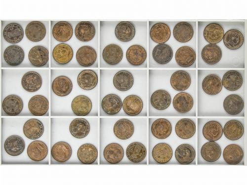 ALFONSO XIII. Lote 50 monedas 2 Céntimos. 1904 (*04). S.M.-V