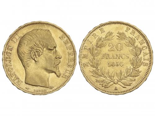 FRANCIA. 20 Francs. 1856-A. NAPOLEON III. PARIS. 6,37 grs. A