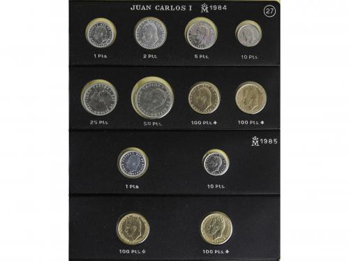 JUAN CARLOS I. Lote 80 monedas. 1975 a 1988. Diferentes seri