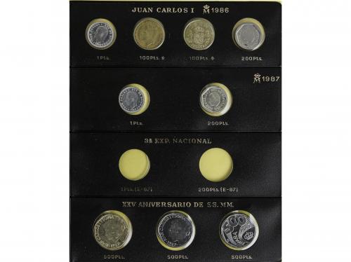JUAN CARLOS I. Lote 212 monedas. 1975 a 2000. Restos final d