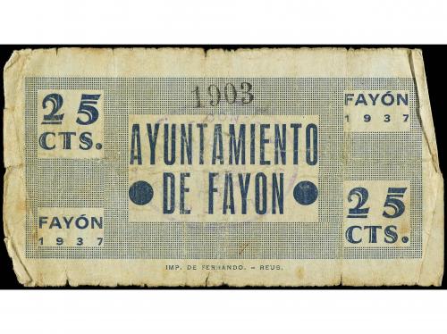ARAGÓN-FRANJA DE PONENT. 25 Céntimos. 15 Abril 1937. C.M. de