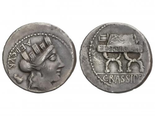 REPÚBLICA ROMANA. Denario. 84 a.C. FURIA. P. Furius Crassipe