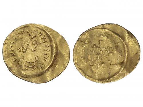 MONEDAS BIZANTINAS. Tremisis. 527-565 d.C. JUSTINIANO I. CON