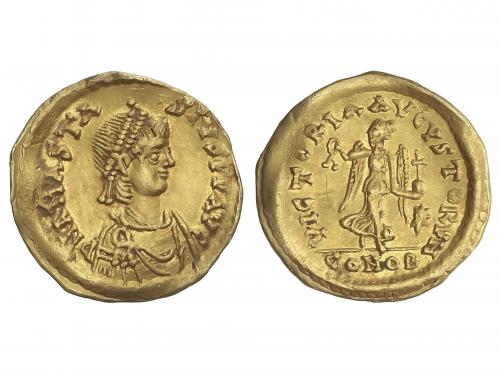 MONEDAS BIZANTINAS. Tremisis. 491-518 d.C. ANASTASIO I. CONS