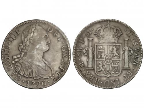 CARLOS IV. 8 Reales. 1796. MÉXICO. F.M. 26,77 grs. (Oxidacio