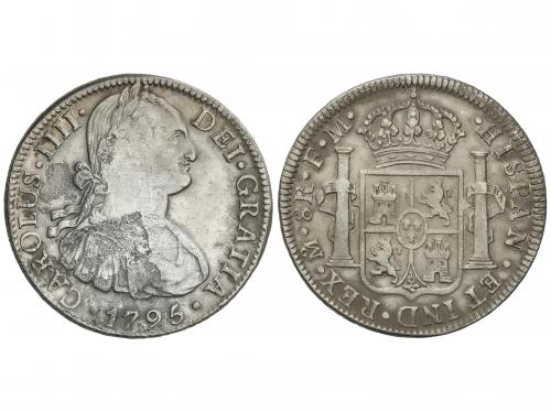 CARLOS IV. 8 Reales. 1795. MÉXICO. F.M. 26,61 grs. (Oxidacio
