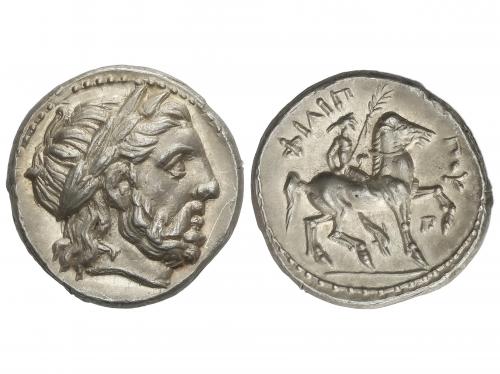 MONEDAS GRIEGAS. Tetradracma. 359-336 a.C. FILIPO II. AMPHIP