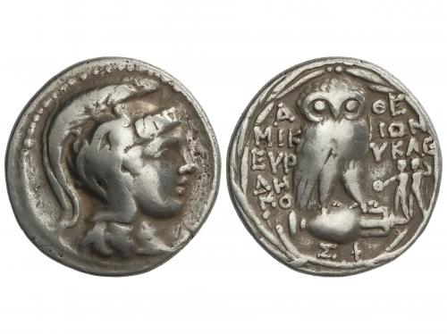 MONEDAS GRIEGAS. Tetradracma. 124-123 a.C. ATENAS. ATICA. An