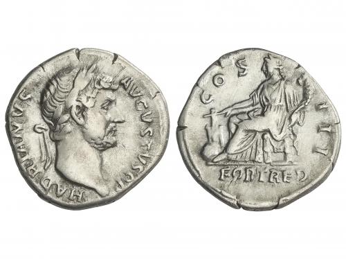 IMPERIO ROMANO. Denario. Acuñada el 125-132 d.C. ADRIANO. An