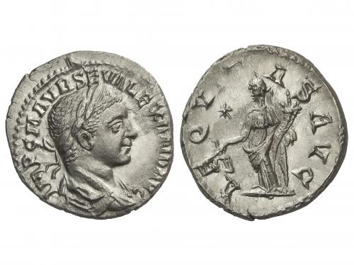 IMPERIO ROMANO. Denario. Acuñada el 222-228 d.C. ALEJANDRO S