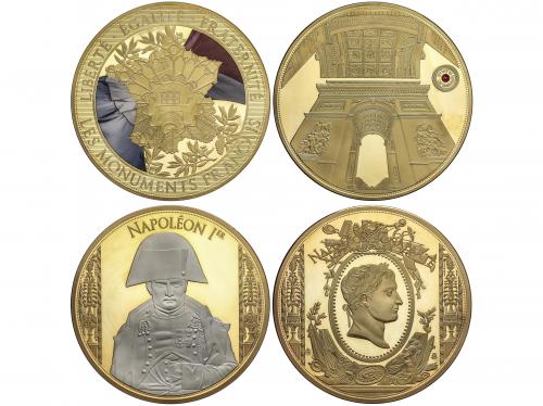 MEDALLAS EXTRANJERAS. Lote 2 medallas Napoleón I y Arco del 