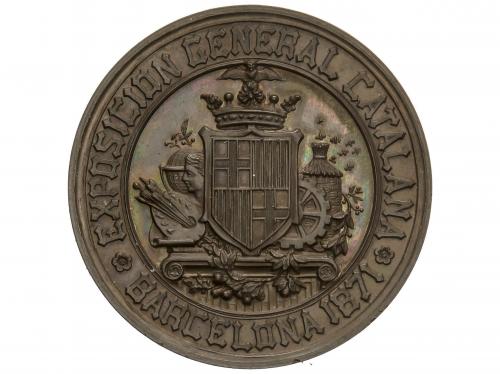 MEDALLAS ESPAÑOLAS. Medalla Premio al Mérito. 1871. EXPOSICI