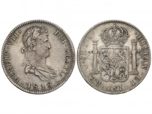 FERNANDO VII. 8 Reales. 1818. GUADALAJARA. F.S. 26,78 grs. E