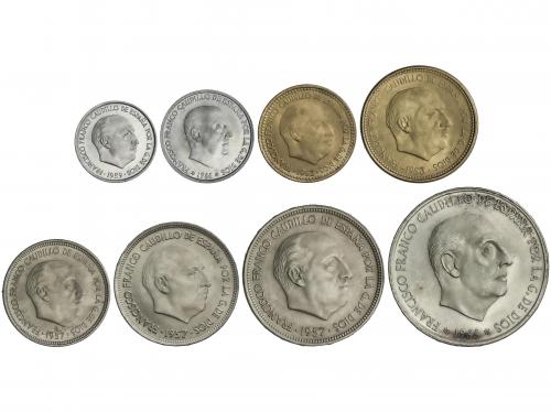 ESTADO ESPAÑOL. Serie 8 monedas 10 Céntimos a 100 Pesetas. S