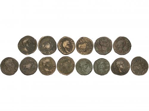 MONEDAS HISPÁNICAS. Lote 7 monedas As. 27 a.C.-14 d.C. ÉPOCA