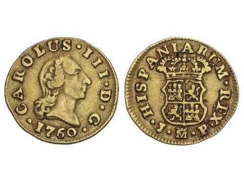 CARLOS III. 1/2 Escudo. 1760. MADRID. J.P. 1,75 grs. Cara de