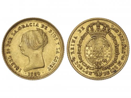 ISABEL II. Doblón de 100 Reales. 1850. MADRID. C.L. 8,21 grs