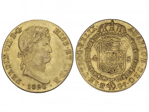 FERNANDO VII. 4 Escudos. 1820. MADRID. G.J. 13,44 grs. (leve