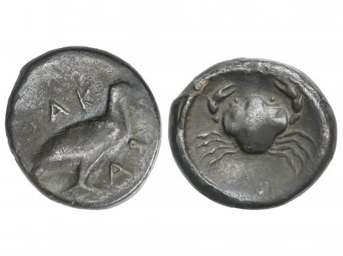 MONEDAS GRIEGAS. Didracma. 480-470 a.C. AKRAGAS. SICILIA. An