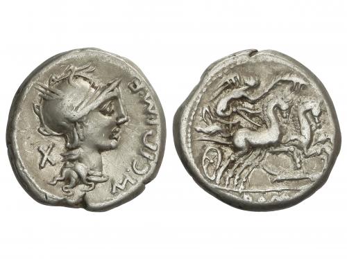 REPÚBLICA ROMANA. Denario. 115-114 a.C. CIPIA. M. Cipius M. 