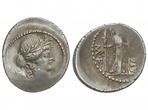 REPÚBLICA ROMANA. Denario. 42 a.C. CLAUDIA. P. Claudius M.f.