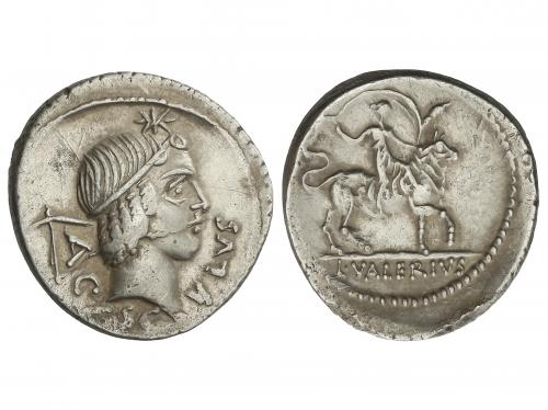 REPÚBLICA ROMANA. Denario. 45 a.C. VALERIA. L. Valerius Acis