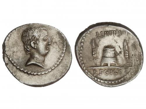 REPÚBLICA ROMANA. Denario. 42 a.C. LIVINEIA. L. Livineius Re