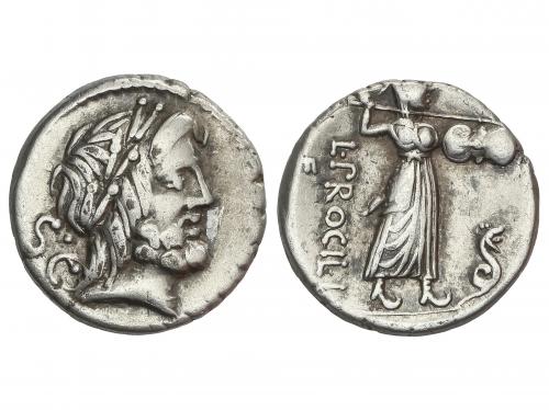 REPÚBLICA ROMANA. Denario. 80 a.C. PROCILIA. L. Procilius f.