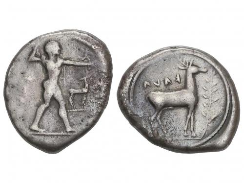 MONEDAS GRIEGAS. Estátera. 475-425 a.C. BRUTTIUM. KAULONIA. 