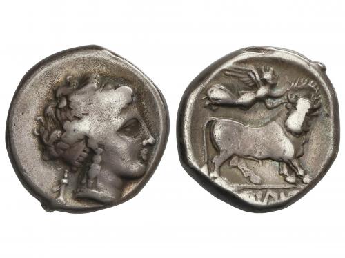 MONEDAS GRIEGAS. Didracma. 320-300 a.C. NEAPOLIS. CAMPANIA.