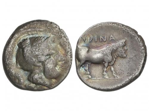 MONEDAS GRIEGAS. Didracma. 405-385 a.C. HYRIA. CAMPANIA. Anv