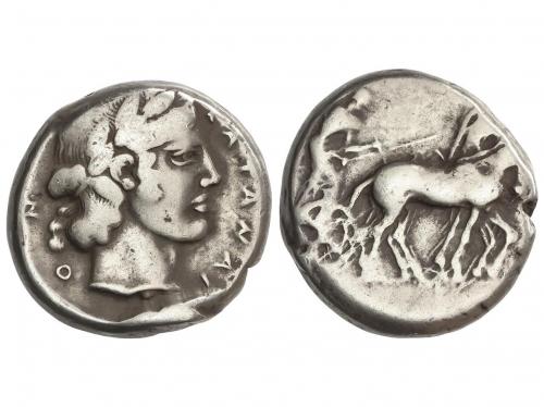 MONEDAS GRIEGAS. Tetradracma. 450-445 a.C. KATANE. SICILIA. 