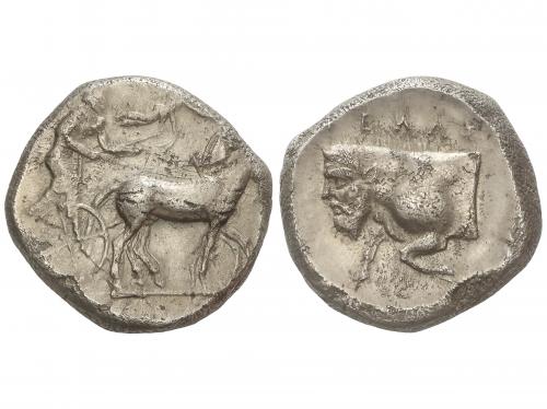 MONEDAS GRIEGAS. Tetradracma. 450-440 a.C. GELA. SICILIA. A