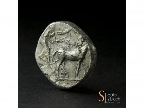 MONEDAS GRIEGAS. Tetradracma. 450-440 a.C. GELA. SICILIA. A
