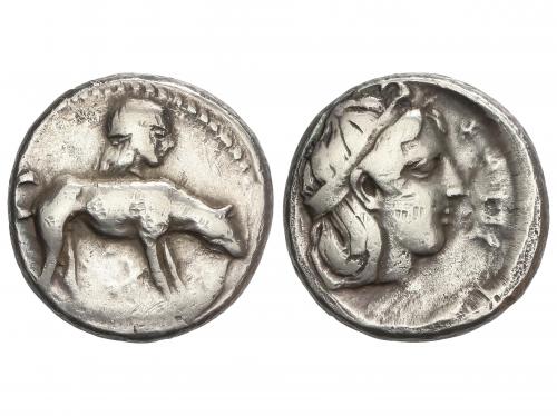 MONEDAS GRIEGAS. Didracma. 412-400 a.C. SEGESTA. SICILIA. An