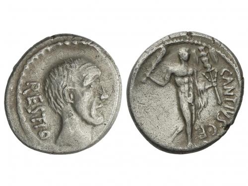 REPÚBLICA ROMANA. Denario. 47 a.C. ANTIA. C. Antius C.f. Res