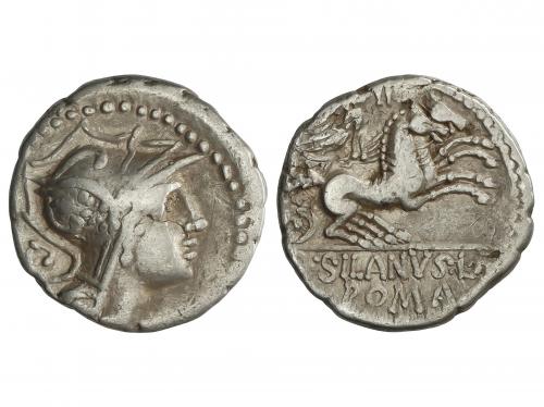 REPÚBLICA ROMANA. Denario. 91 a.C. JUNIA. D. Junius Silanus 