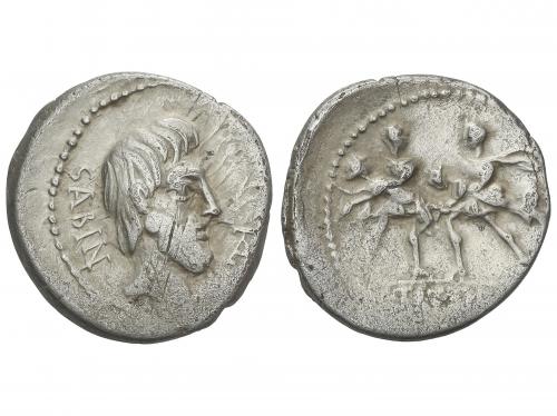 REPÚBLICA ROMANA. Denario. 89 a.C. TITURIA. L. Titurius L.f.