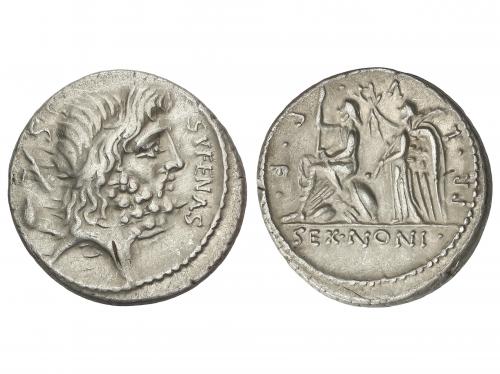 REPÚBLICA ROMANA. Denario. 59 a.C. NONIA. M. Nonius Sufenas.