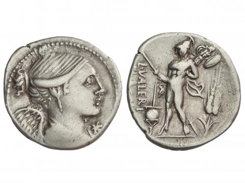 REPÚBLICA ROMANA. Denario. 108-107 a.C. VALERIA. L. Valerius