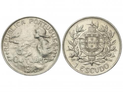PORTUGAL. 1 Escudo. 1910. 24,95 grs. AR. Nacimiento de la Re