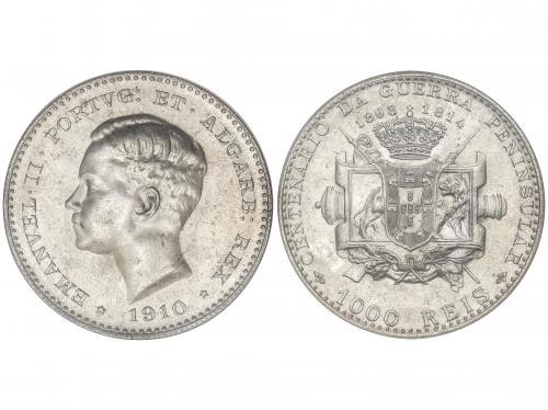 PORTUGAL. 1.000 Reis. 1910. MANUEL II. AR. Encapsulada por N
