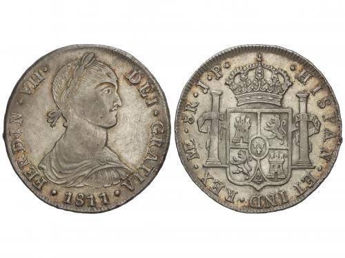 FERNANDO VII. 8 Reales. 1811. LIMA. J.P. 27,04 grs. Busto in