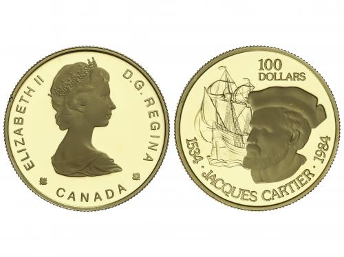 CANADÁ. 100 Dollars. 1984. ELIZABETH II. 16,86 grs. AU. Jacq