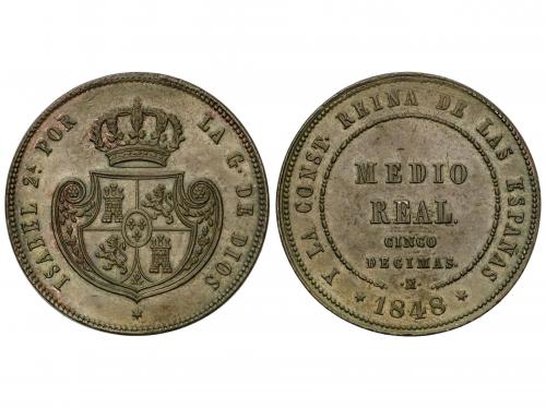 ISABEL II. 1/2 Real (5 Décimas). 1848. MADRID. 18,22 grs. AC