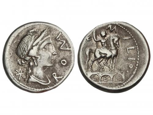 REPÚBLICA ROMANA. Denario. 114-113 a.C. AEMILIA. Man. Aemili