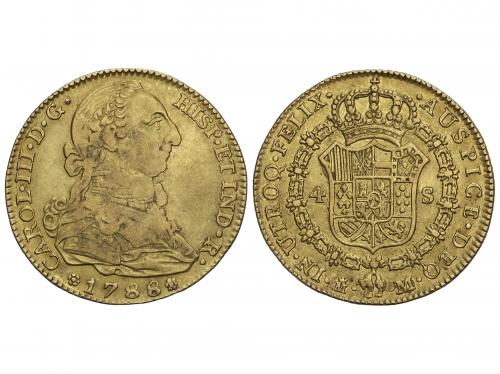 CARLOS III. 4 Escudos. 1788/6. MADRID. M/J.D. 13,32 grs. Cor